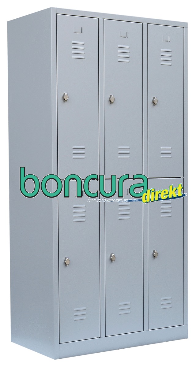Stahl-Spind / Umkleideschrank Doppelstöckig, Fachhöhe: 900 mm