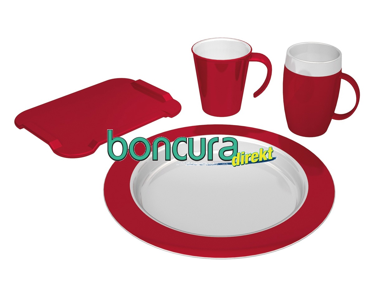 Geschirr-Set "Demenz PLUS" 4-teilig, Rot