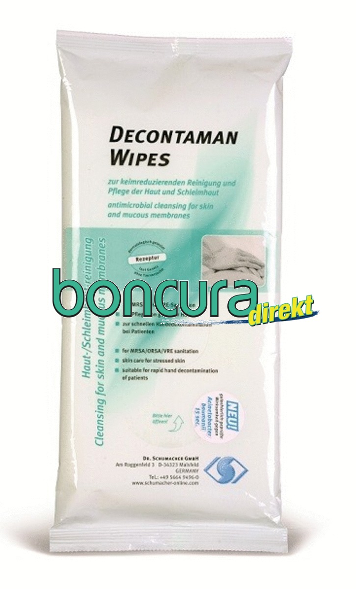 Antimikrobielle Reinigungstücher Decontaman Pre Wipes