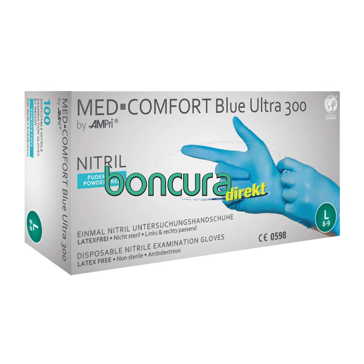 Einmalhandschuhe Nitril, puderfrei BLUE COMFORT ULTRA 300