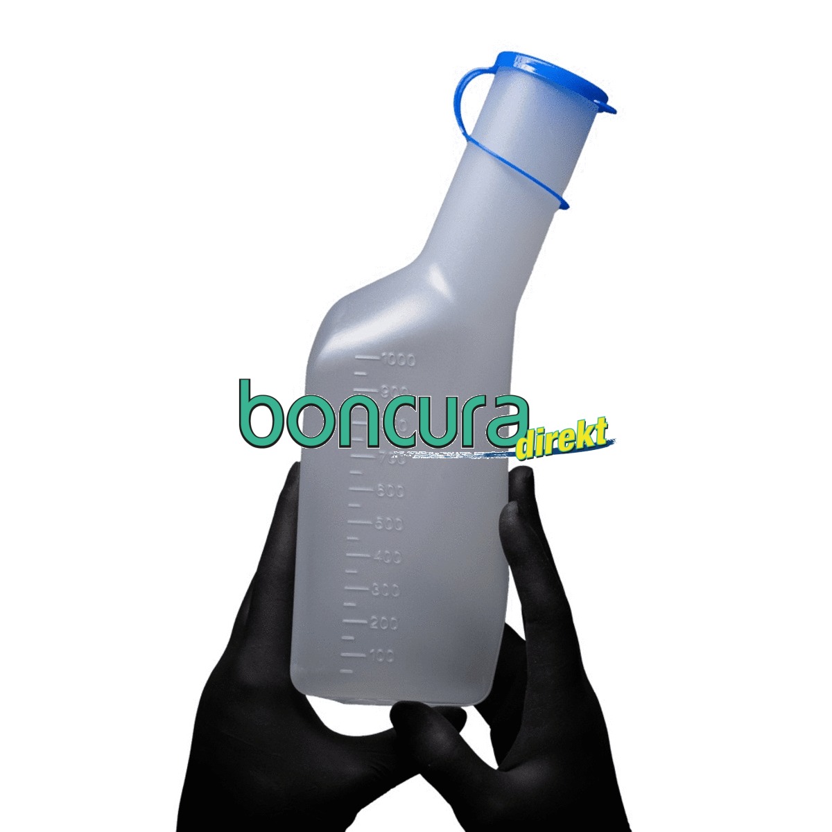 Urinflasche für Männer, mit Deckel weiß/milchig, bis 130°C autoklavierbar