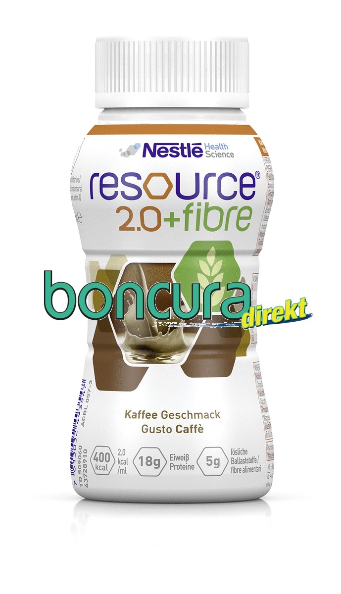Trinknahrung 400 kcal, Resource 2.0 + fibre Hochkalorisch mit löslichen Ballaststoffen