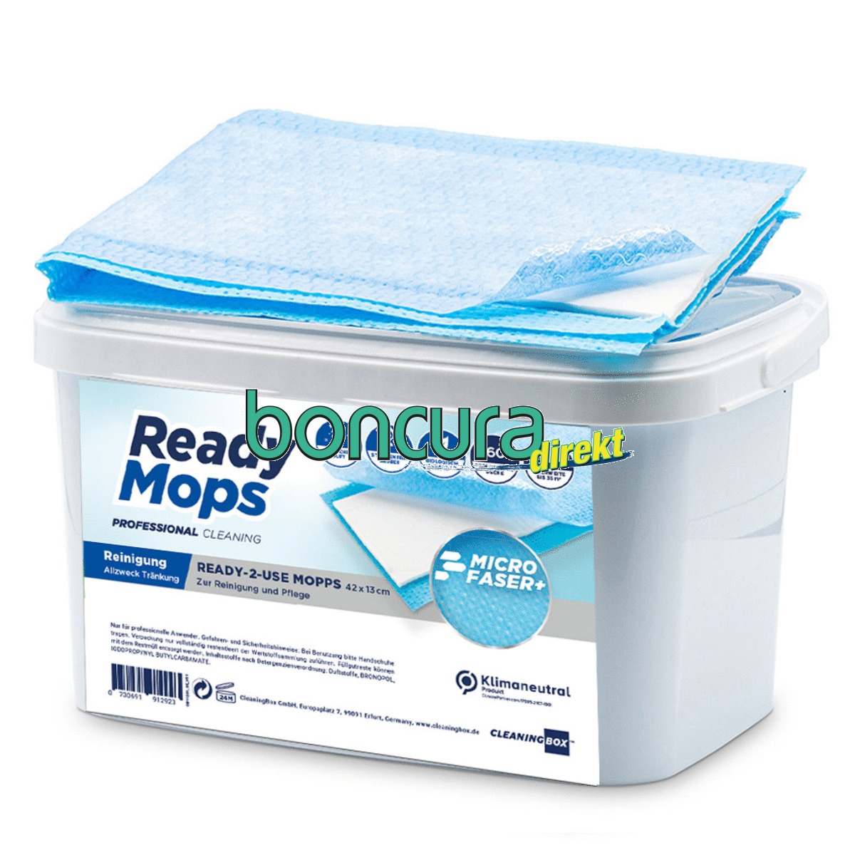 Einweg-Reinigungs-Mopps vorgetränkt, 42 x 13 cm ReadyMops L, Reichweite 35 m²