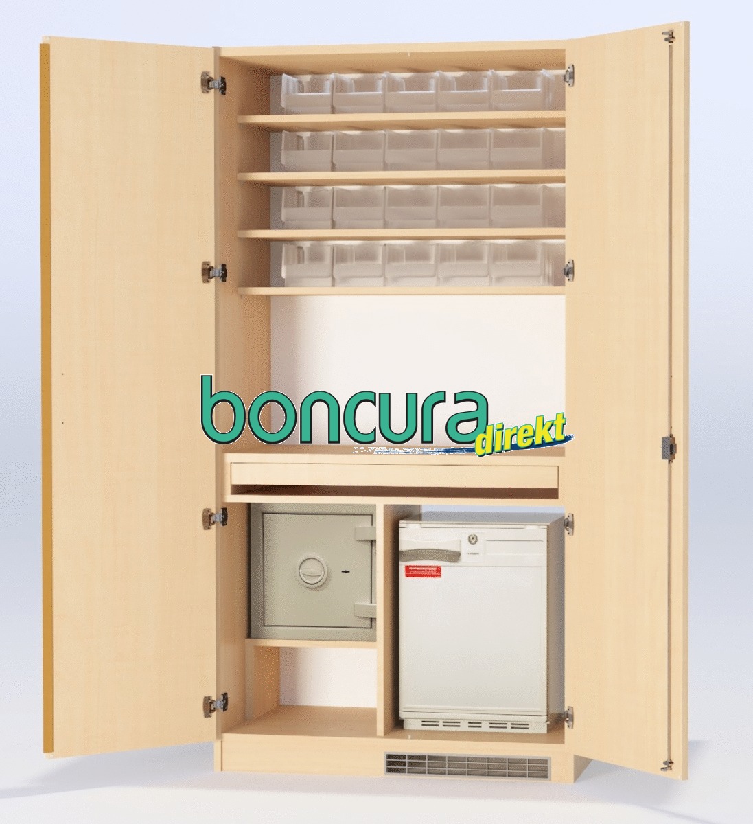 Medikamentenschrank, boni 6 Mit Medi-Kühlschrank und BTM-Tresor nach EN1143-1