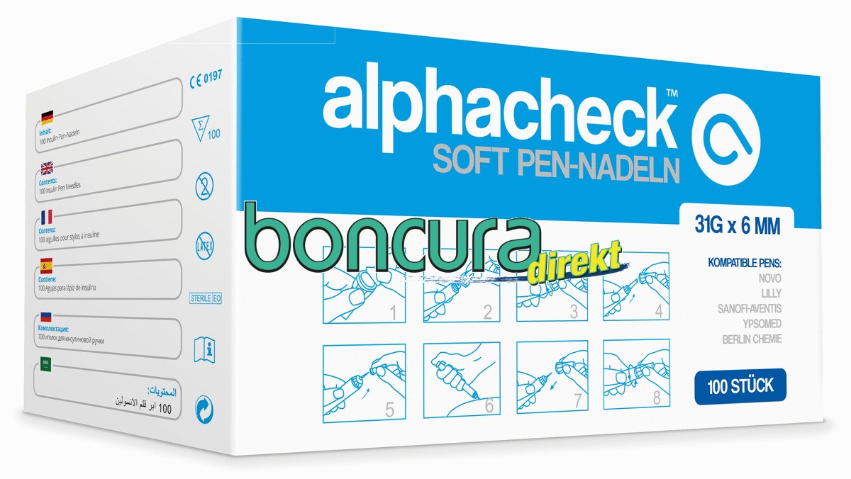 Alphacheck Soft Pen-Nadeln universell verwendbar
