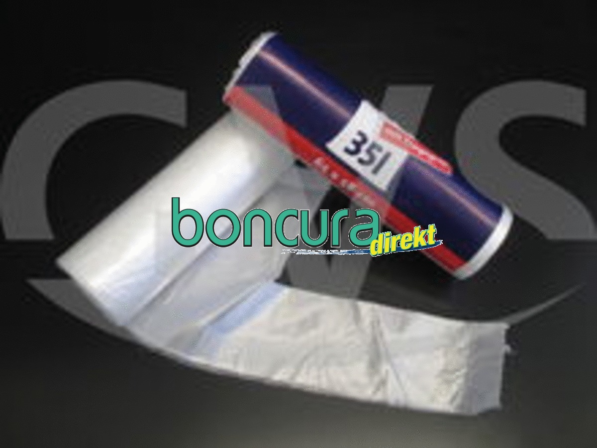 Müllbeutel HDPE mit Tragegriff 35 Ltr 650 x 580 mm, 7,5my