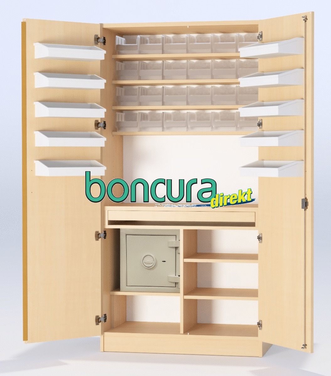 Medikamentenschrank, boni 8 Mit Türbestückung und BTM-Tresor nach EN 1143-1