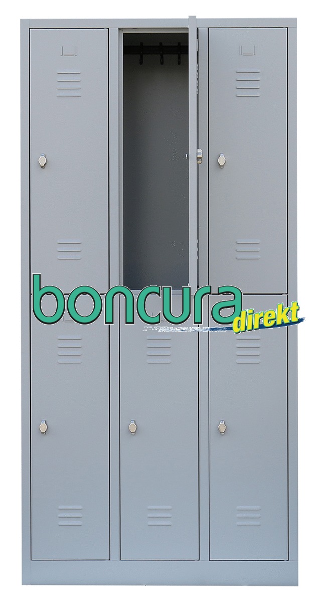 Stahl-Spind / Umkleideschrank Doppelstöckig, Fachhöhe: 900 mm