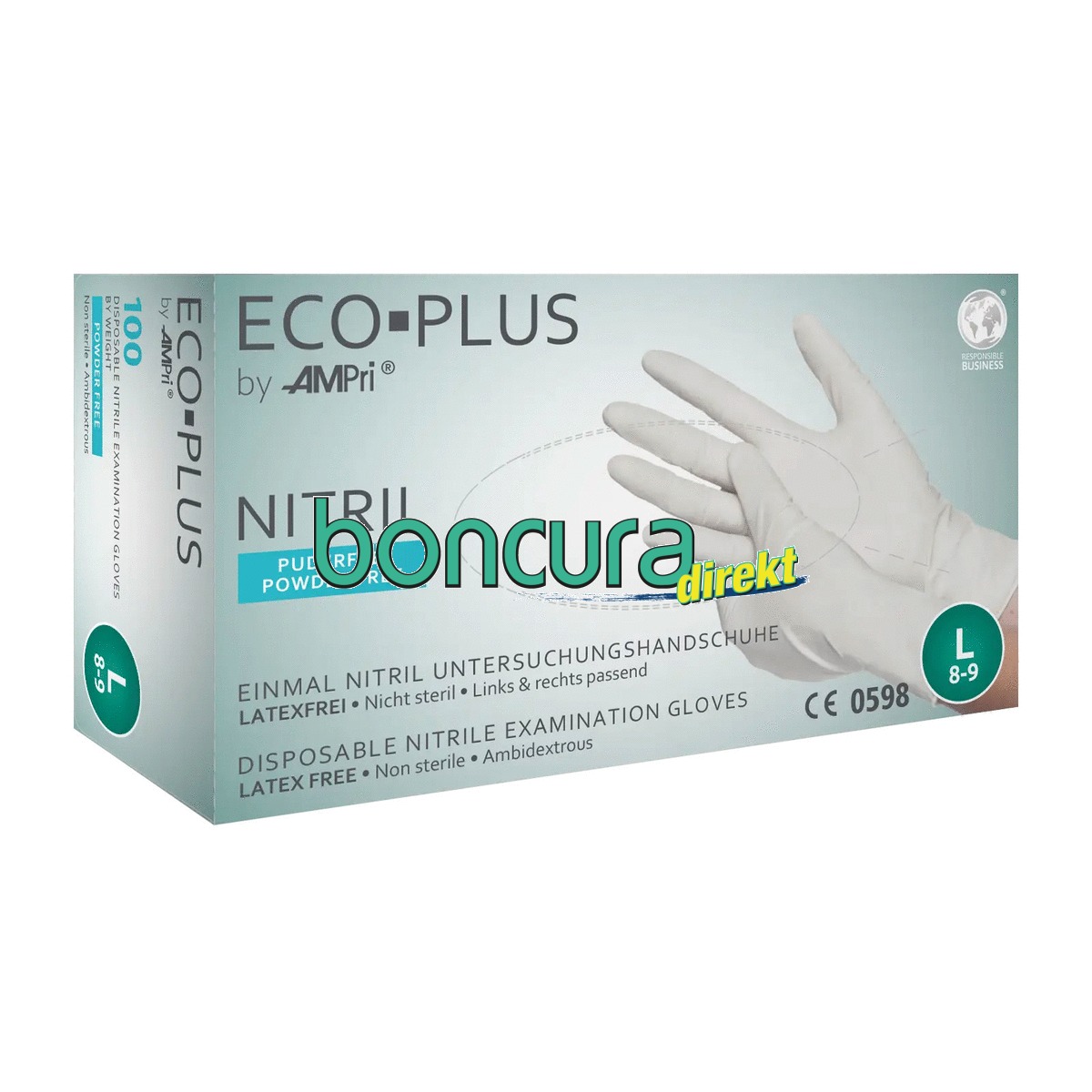 Einmalhandschuhe Nitril, puderfrei ECO PLUS