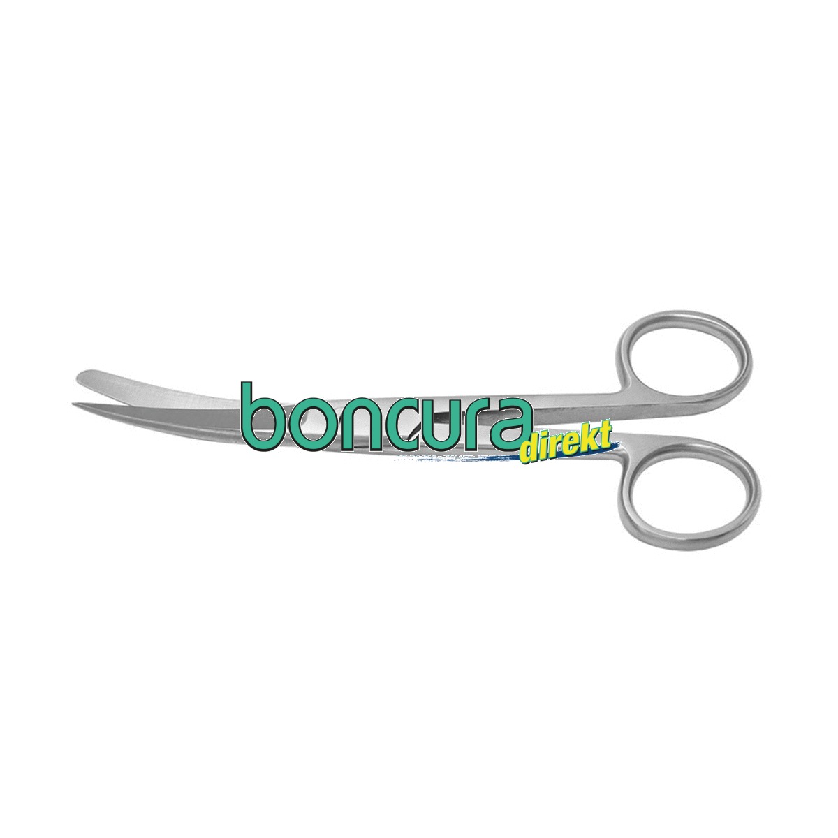 Chirurgische Schere, gebogen, 14,5 cm spitz/stumpf