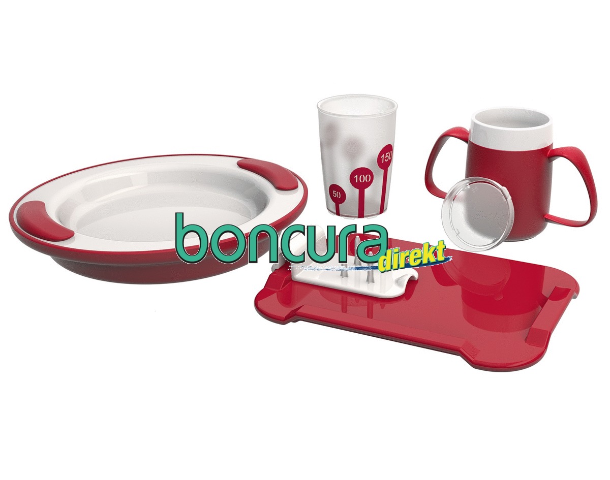 Geschirr-Set "Demenz THERMO" 6-teilig, Rot