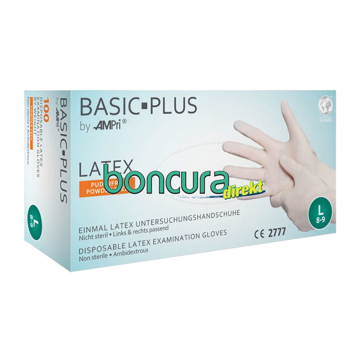 Artikelbild 1 des Artikels Einmalhandschuhe Latex, puderfrei Einmalhandschuhe Latex, puderfrei BASIC PLUS, Griffig und Günstig