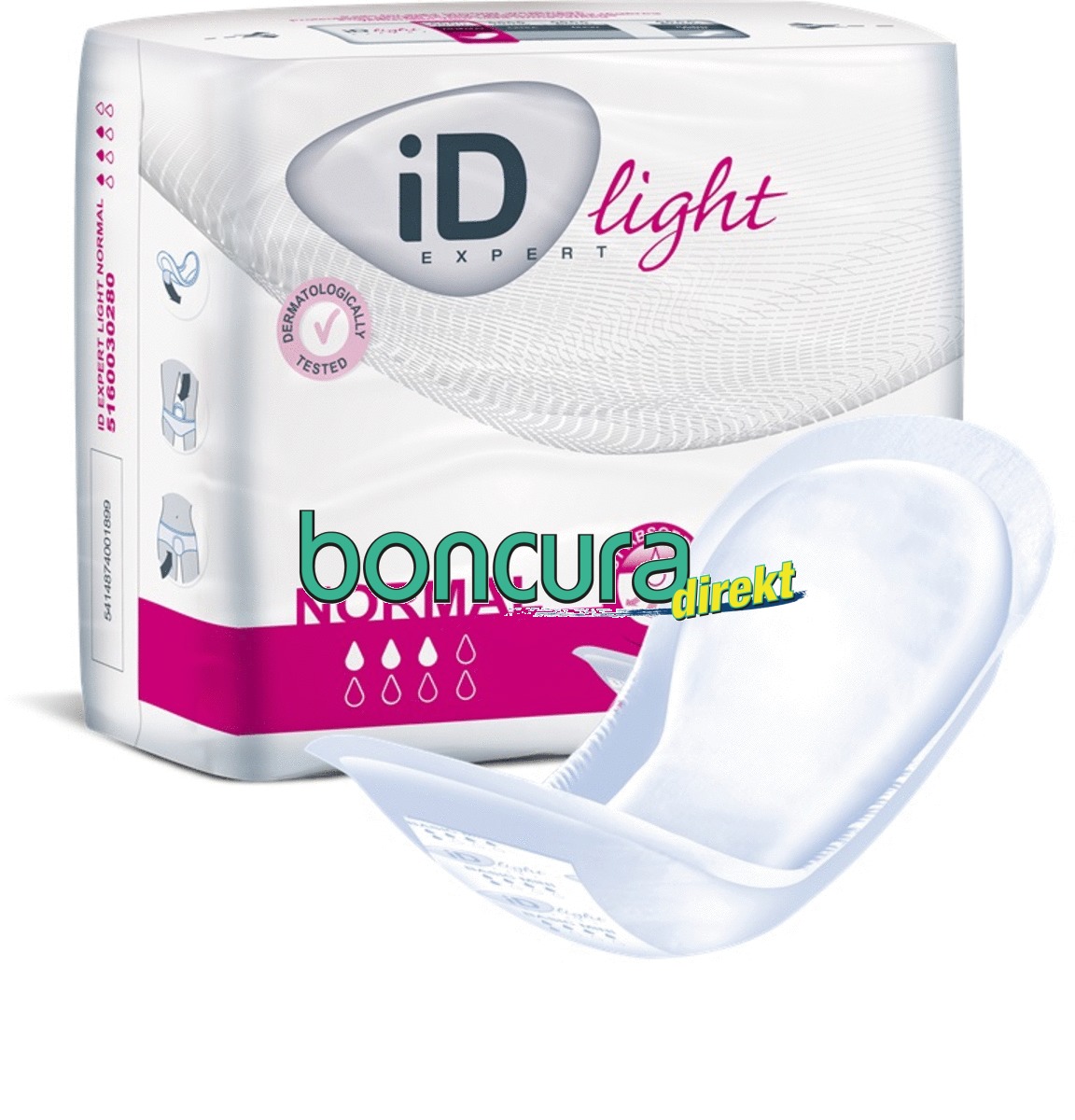 Inkontinenzeinlagen mit Klebestreifen iD Expert Light