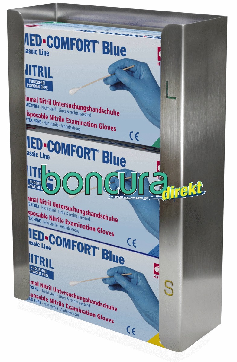 Handschuhbox-Spenderhalterung, Edelstahl Für bis zu 3 Handschuhboxen
