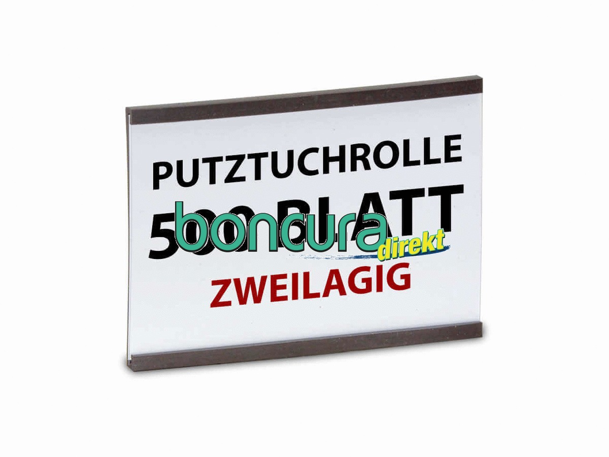 Namensschild zur Möbelbeschriftung C-Profil, Größe: 50 x 80 mm