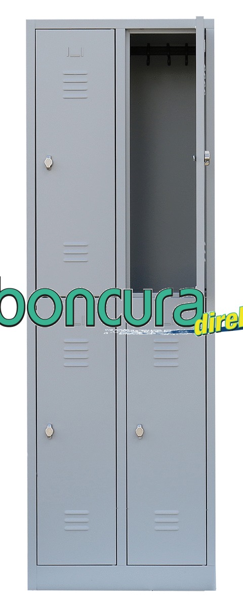 Stahl-Spind / Umkleideschrank Doppelstöckig, Fachhöhe: 900 mm