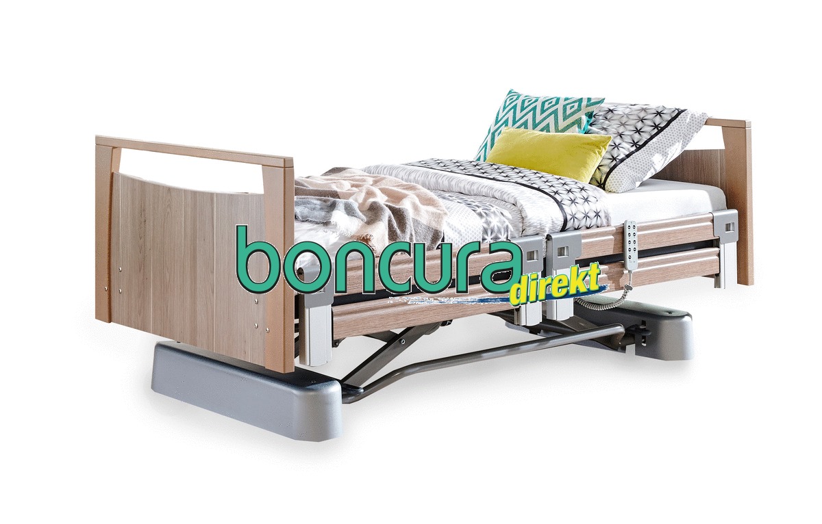 Pflegebett mit beidseitig 2-geteilten Seitengitter Modell: Scintilla 2000