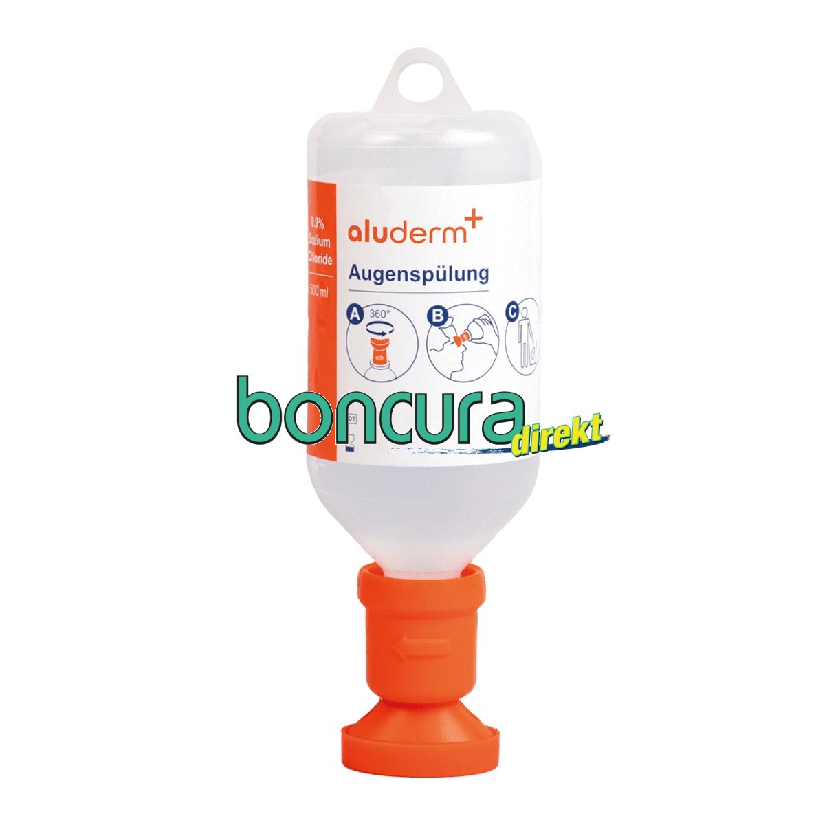 Augenspülung aluderm 0,9% Sodium Chloride Zum Ausspülen von Staub, Schmutz & Fremdkörpern
