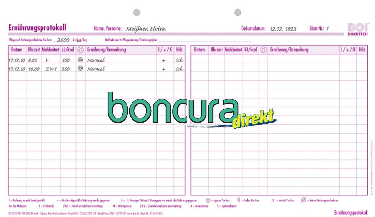 Ernährungsprotokoll 