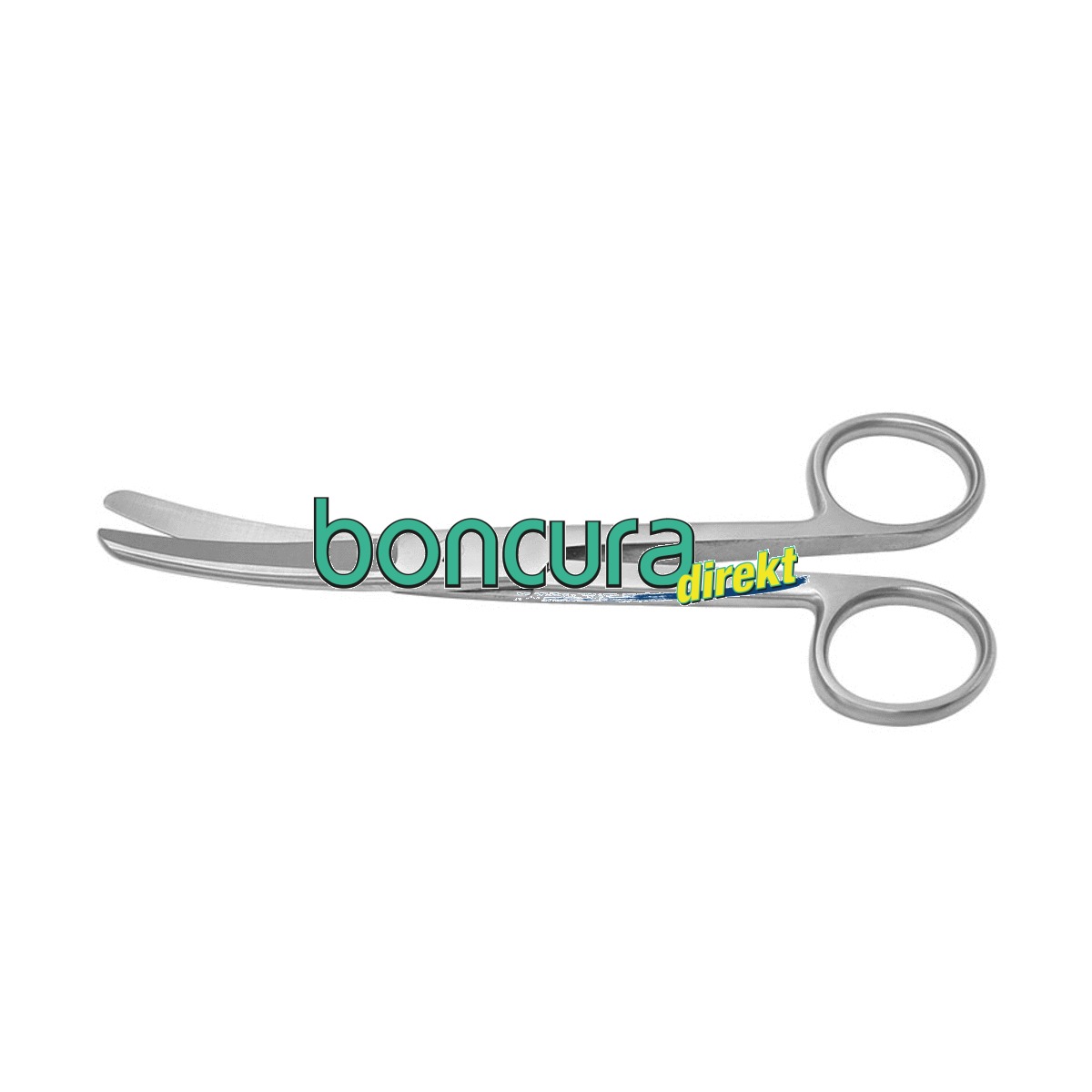 Chirurgische Schere, gebogen, 14,5 cm stumpf/stumpf