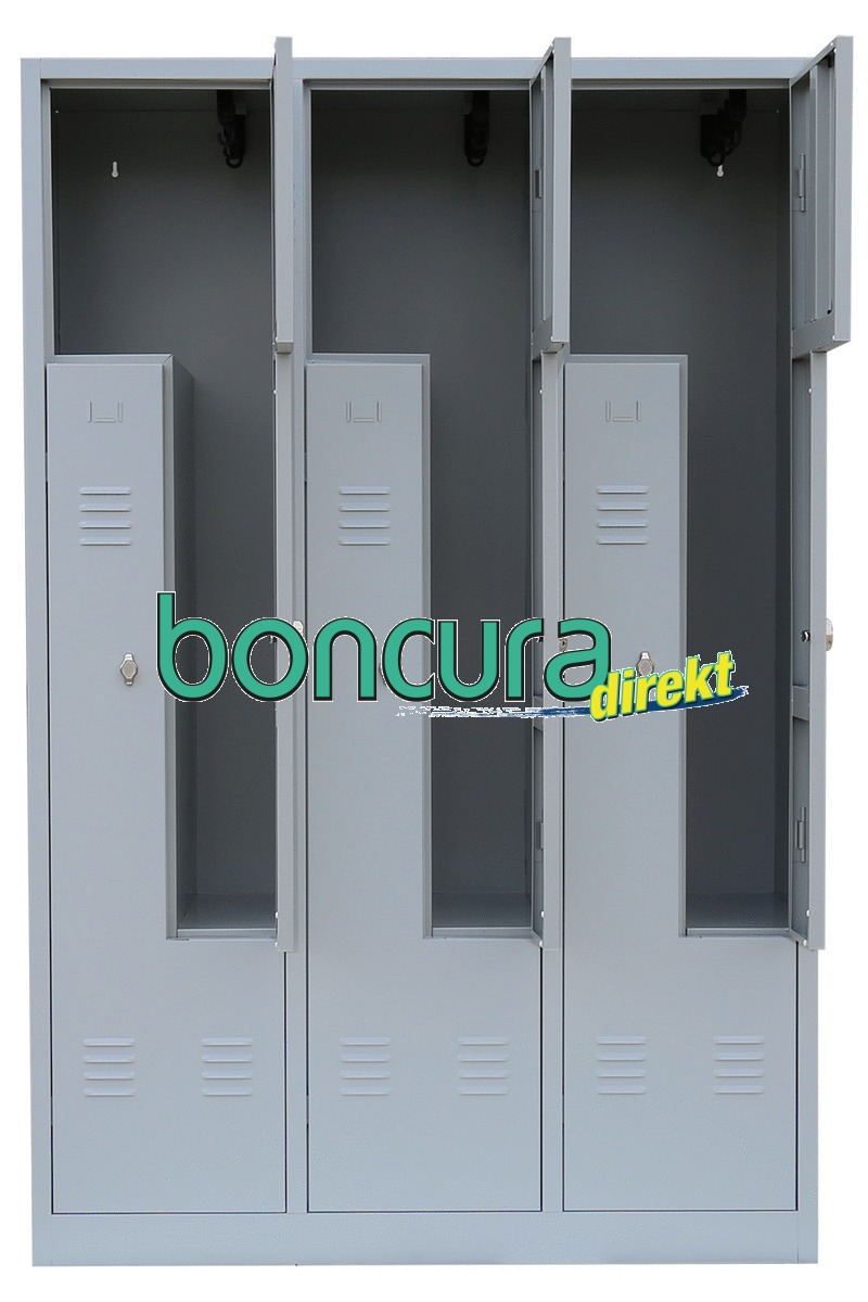 Z-Spind / Umkleideschrank Optimale Platzausnutzung durch hohe Doppelfächer