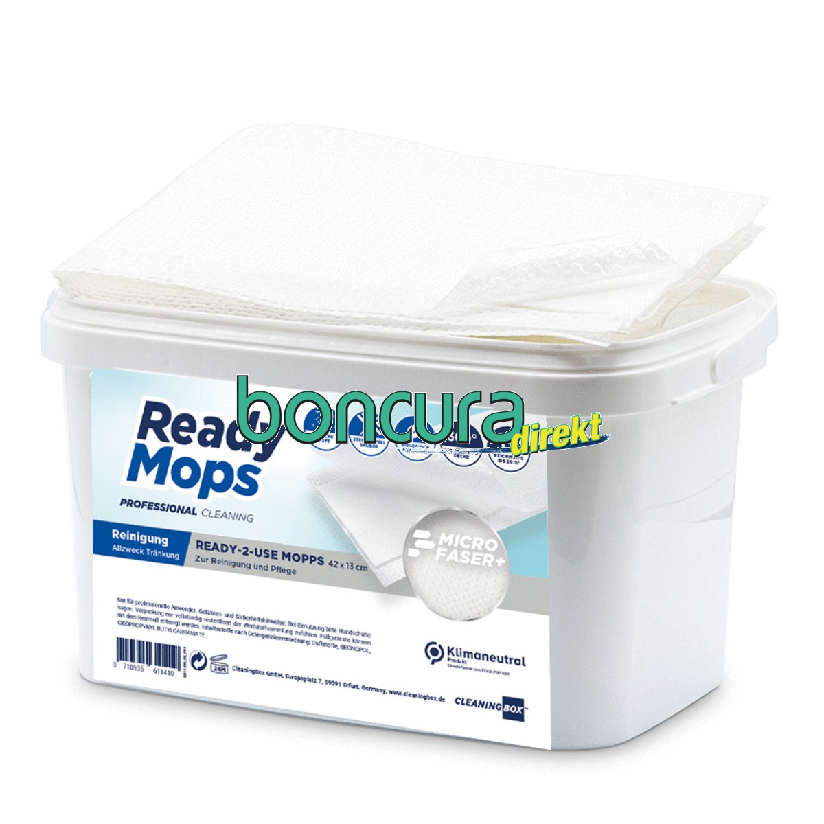 Einweg-Reinigungs-Mopps vorgetränkt, 42 x 13 cm ReadyMops M, Reichweite 20 m²