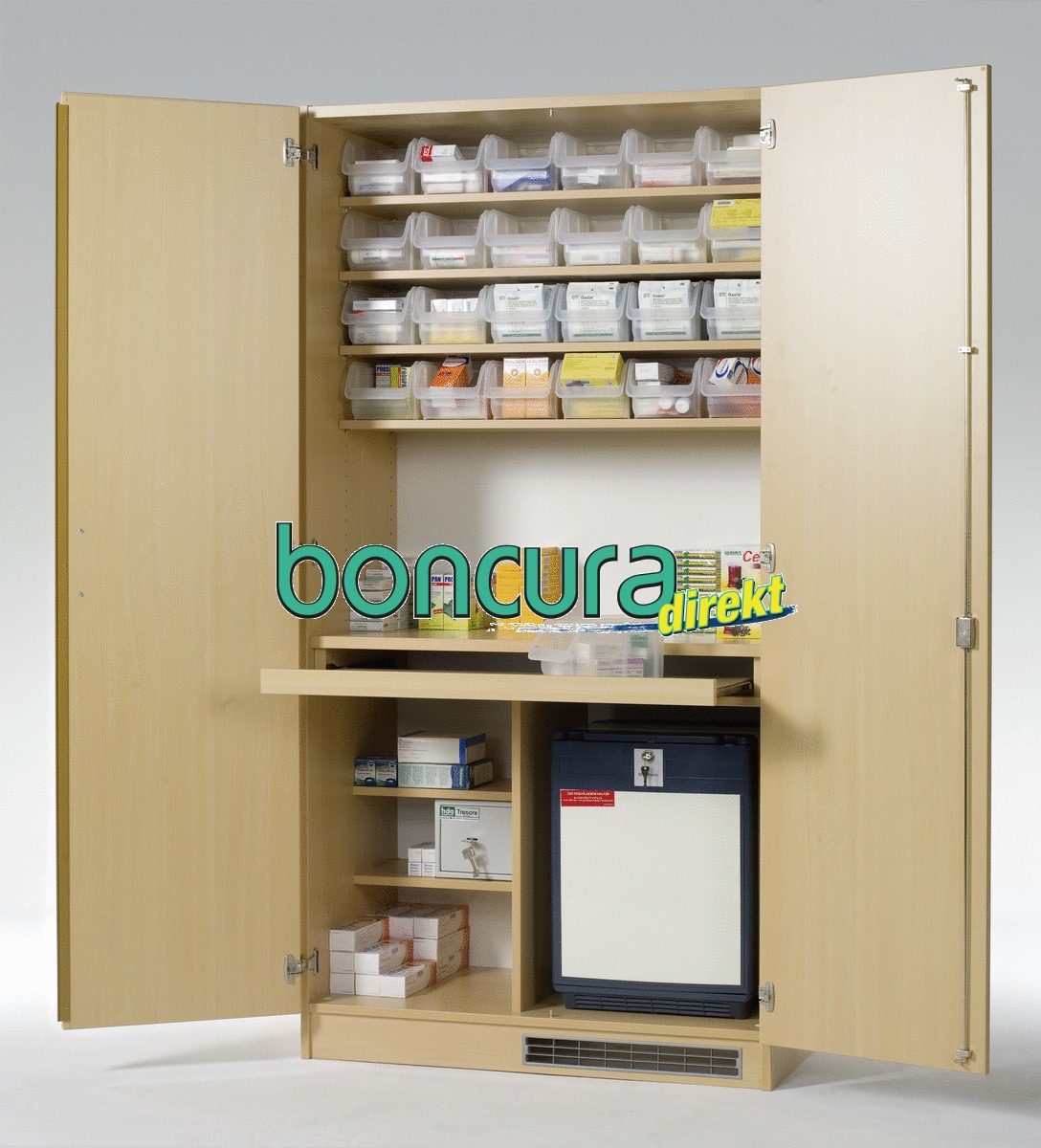 Medikamentenschrank, boni 2 Mit Kühlschrank und Opiatefach