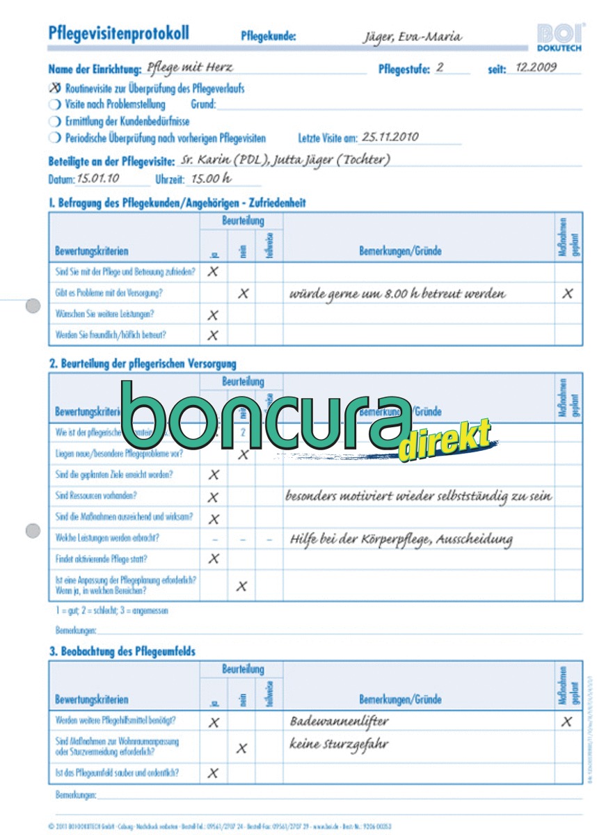 Pflegevisitenprotokoll 