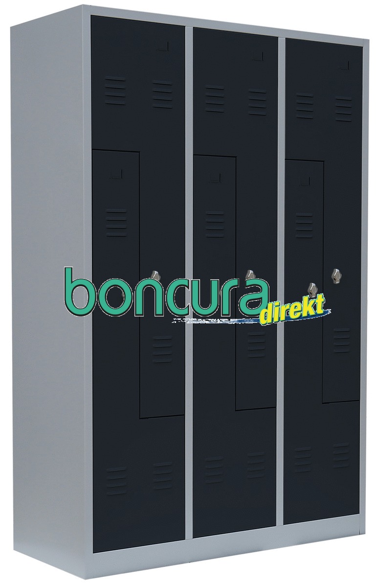 Z-Spind / Umkleideschrank Optimale Platzausnutzung durch hohe Doppelfächer