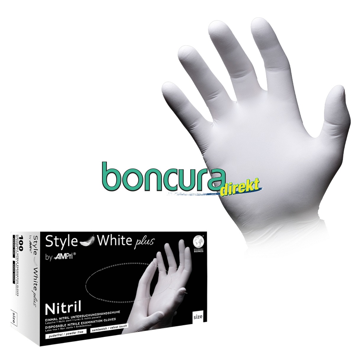 Einmalhandschuhe Nitril, puderfrei STYLE WHITE super soft