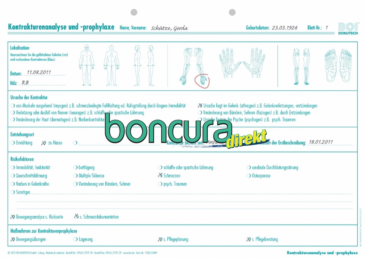 Kontrakturenanalyse und -prophylaxe 