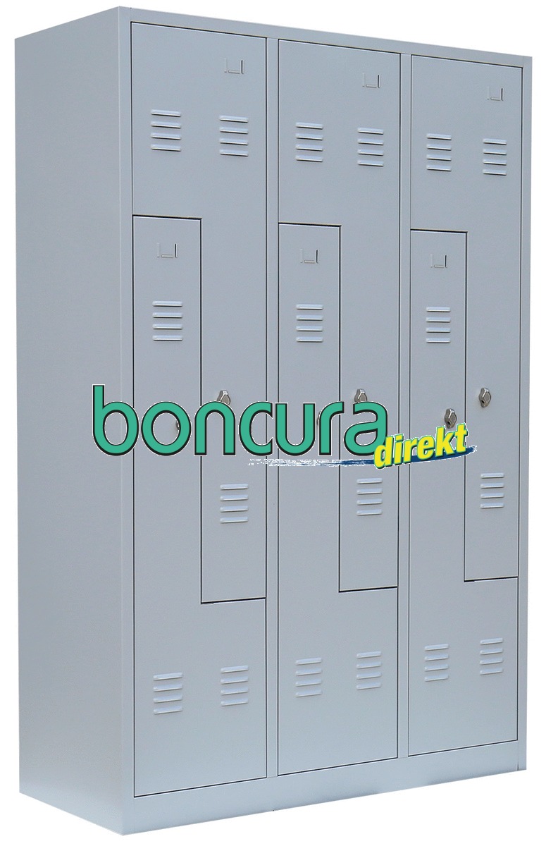 Z-Spind / Umkleideschrank Optimale Platzausnutzung durch hohe Doppelfächer