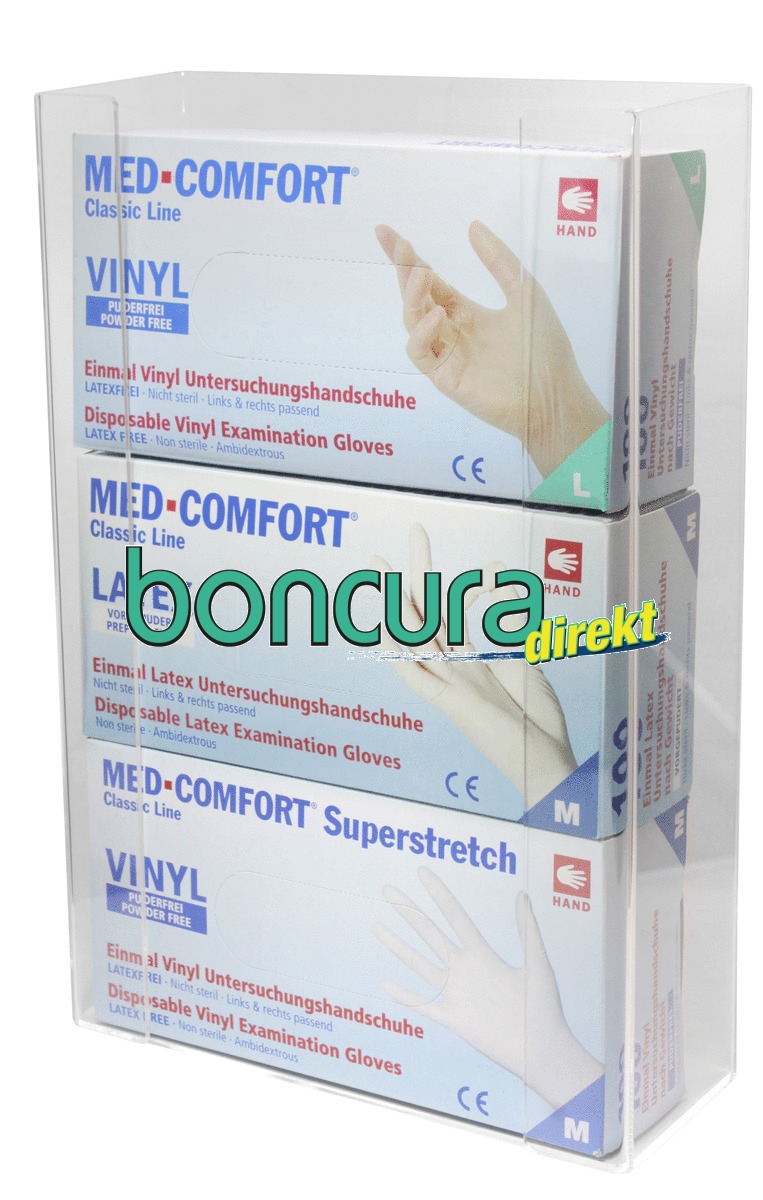 Handschuhbox-Dispenserhalterung, Plexiglas/Acryl Für bis zu 3 Handschuhboxen