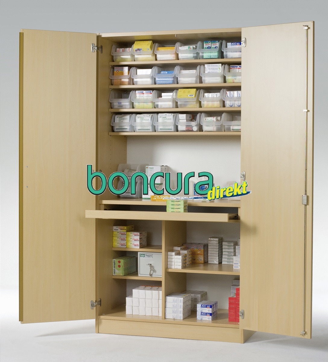 Medikamentenschrank, boni 1 Mit Opiatefach nach VDMA 24992