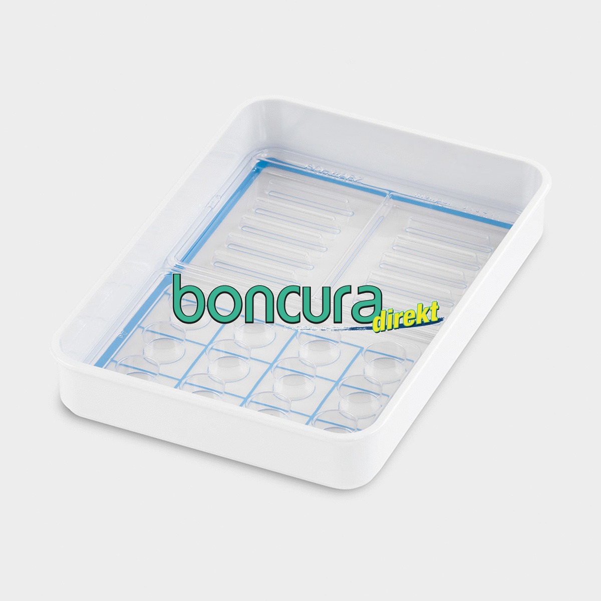 Artikelbild 1 des Artikels Dispenser- & Bechertablett ohne Dosierer & Becher Dispenser- & Bechertablett ohne Dosierer & Becher für 12 Medi-7 Tagesdosierer & 12 Medibecher