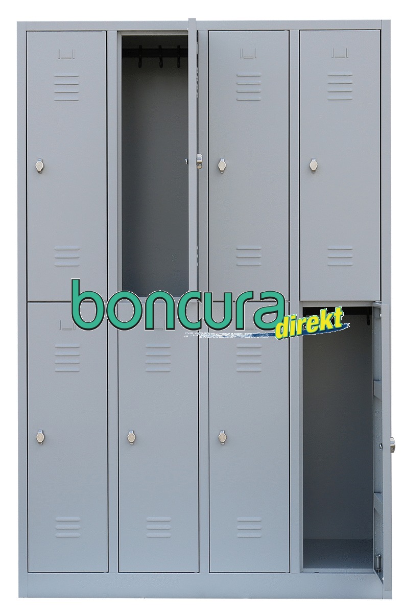 Stahl-Spind / Umkleideschrank Doppelstöckig, Fachhöhe: 900 mm
