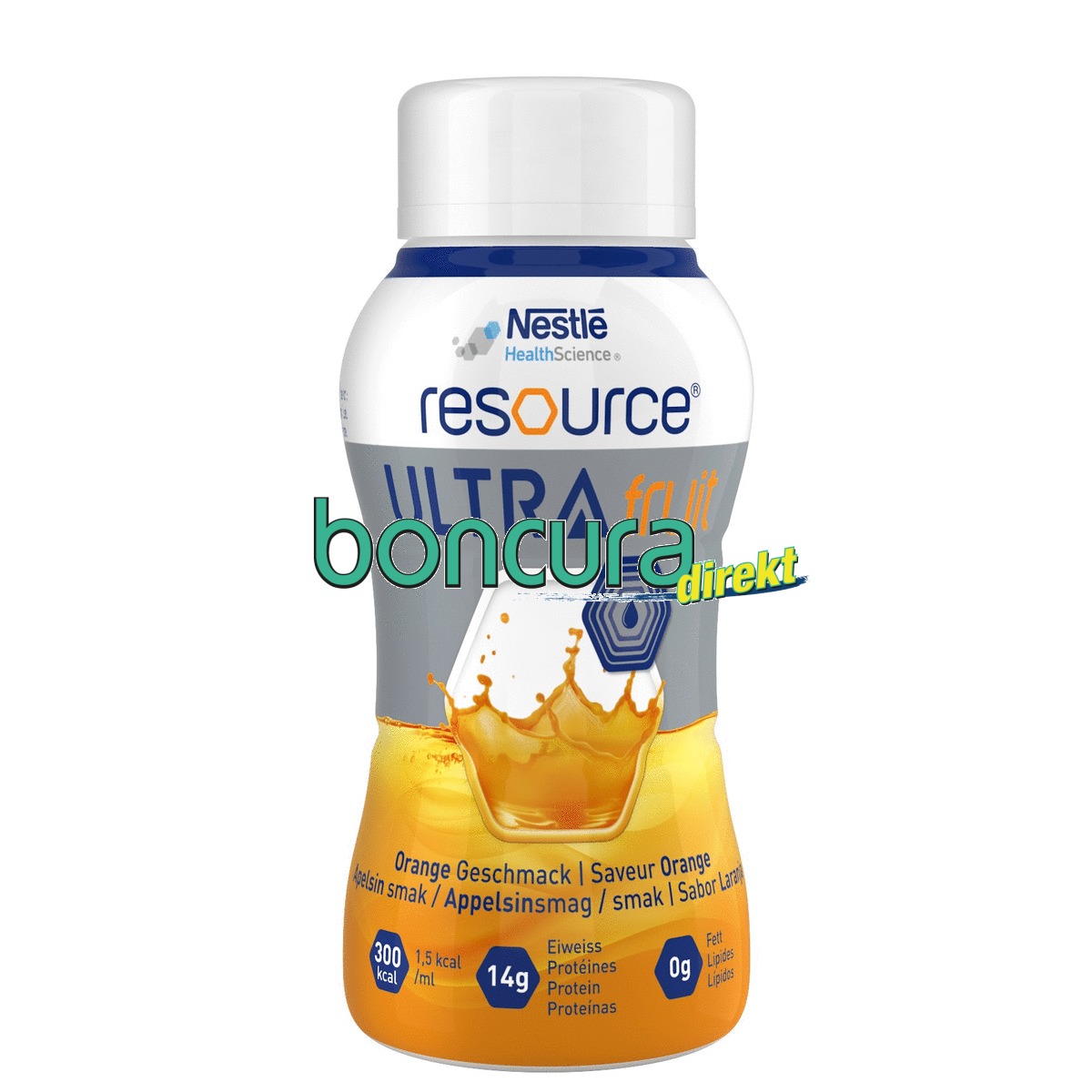Trinknahrung 300 kcal, Resource Ultra Fruit Hochkalorisch, Ultrafruchtig und Fettfrei
