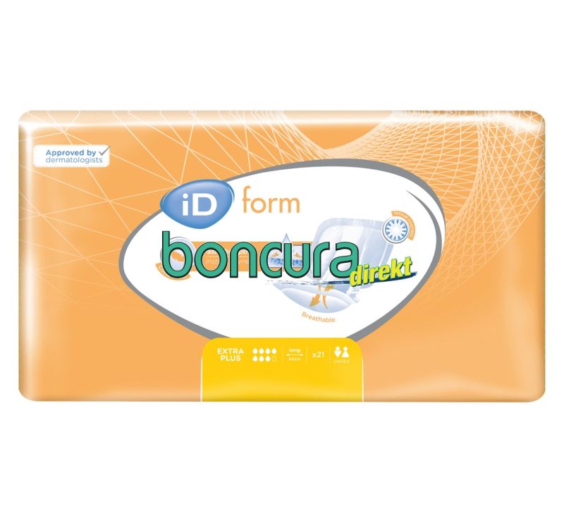 Inkontinenzvorlagen anatomisch geformt iD Form | Extra Plus | long ...